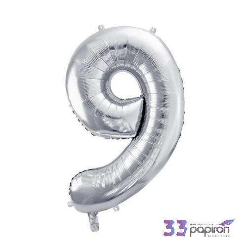 Partylufi fólia 9. szám 72 cm, ezüst 