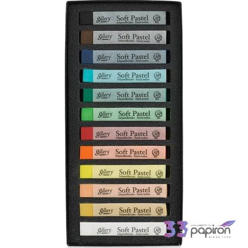 Pasztell kréta kréta Artist's Soft Pastels Gallery by Mungyo 12 Különböző metálszín