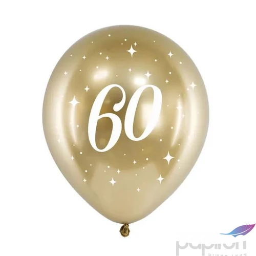 Paty lufi évszámos (60) arany színben 6db/csomagomag