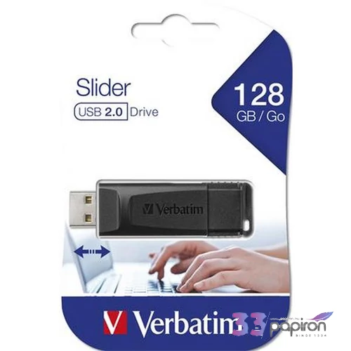 Pendrive 128 GB USB 2.0 Verbatim Slider fekete