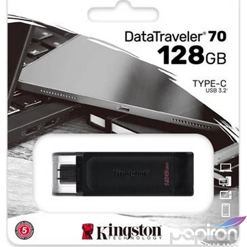 Pendrive 128GB Kingston USB-C, DataTravel 70 