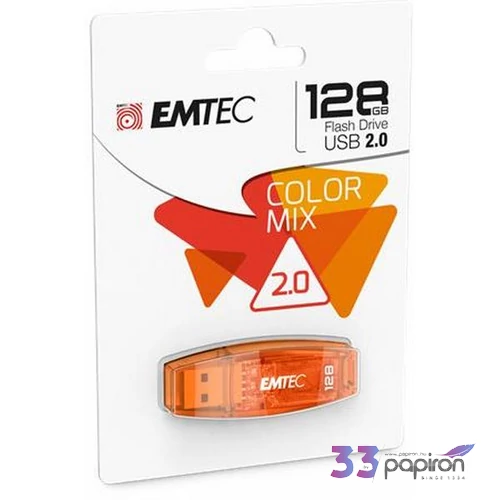 Pendrive 128GB USB 2.0 EMTEC C410 narancssárga