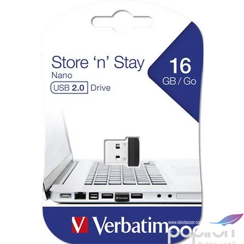 Pendrive 16GB USB 2.0 10/3MB/sec Nano VERBATIM