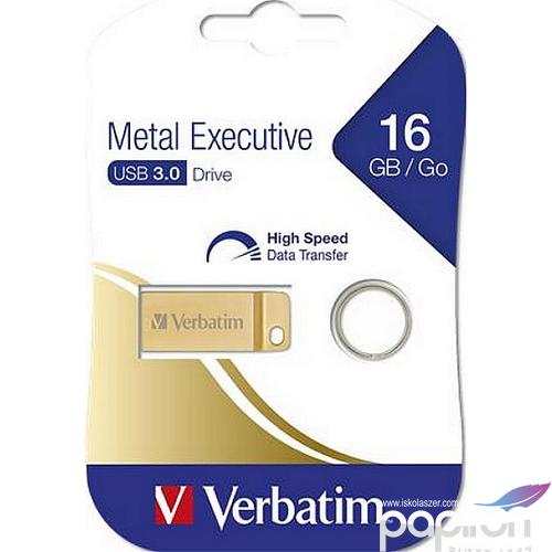 Pendrive 16GB USB 3.0 Exclusive Metal arany VERBATIM