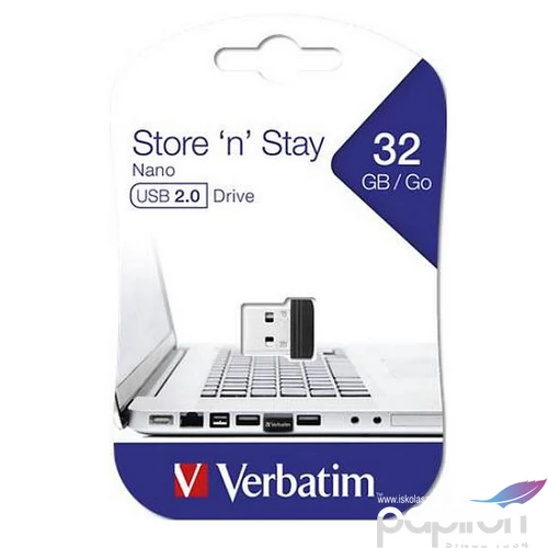 Pendrive 32GB USB 2.0, 10/3MB/sec VERBATIM Nano UV32GN