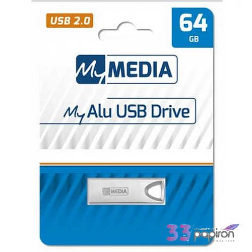 Pendrive 64GB USB 2.0 alumínium ház MYMEDIA Alu