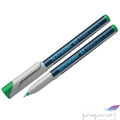 Alkoholmentes marker Schneider Maxx 220 S' 0,4mm OHP tűhegyű zöld Írószerek SCHNEIDER 112504