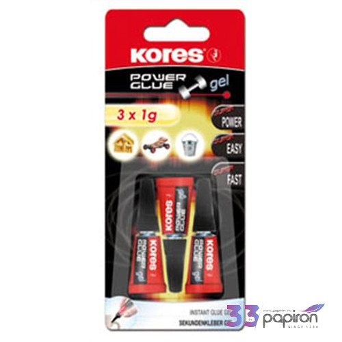 Pillanatragasztó 3x1gr Kores Power Glue gél
