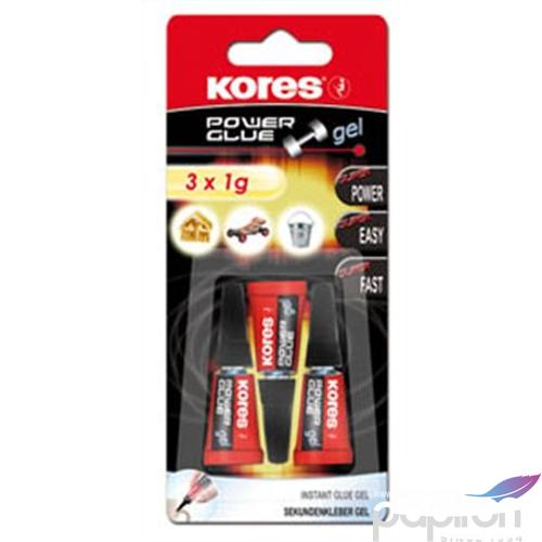 Pillanatragasztó 3x1gr Kores Power Glue gél