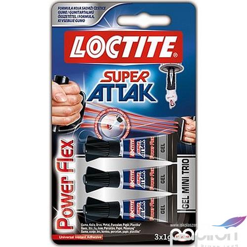 Pillanatragasztó 3x1gr Loctite Super Bond Power Mini Trio Gel HENKEL 1995645