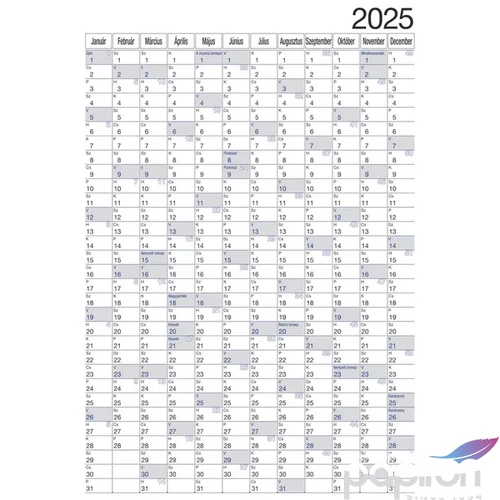 Plakátnaptár 2025 két oldalas 6051-00 álló-fekvő Realsystem 2025 kollekció!