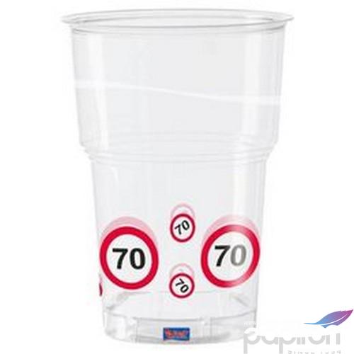 Party pohár szülinapi 70 Sebességkorlátozó 350ml 10db/csomag