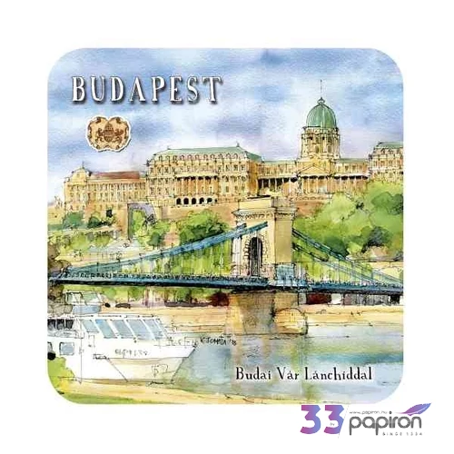 Poháralátét parafa 1db-os, Budapest