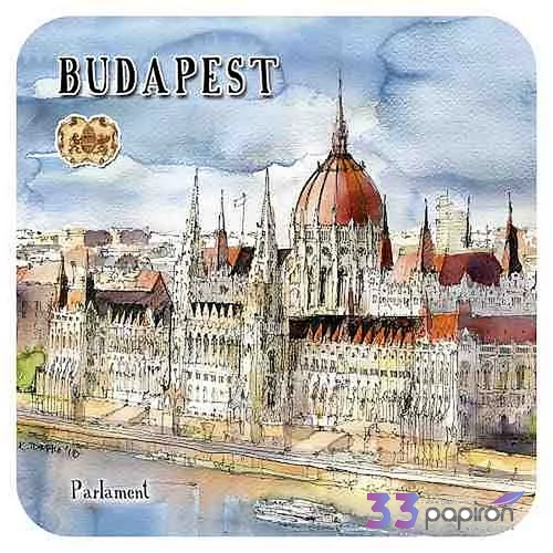 Poháralátét parafa 1db-os, Budapest