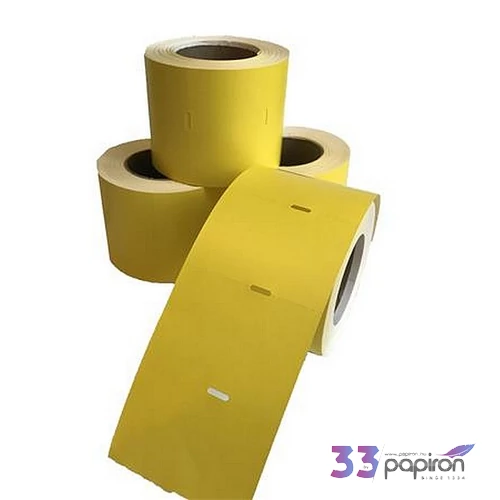 Polccímke thermo 38×55mm nem öntapadó 600db/tekercs sárga