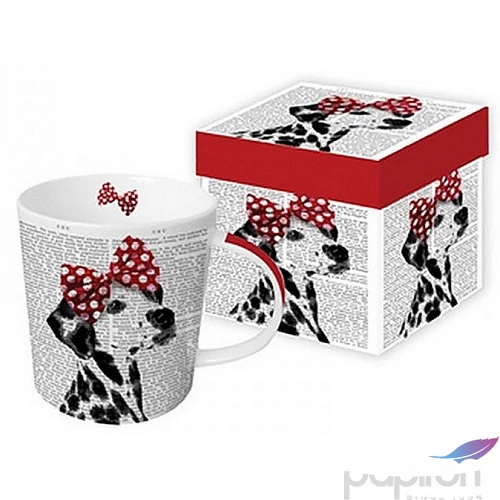 Bögre Porcelán 0,35l díszdobo Bögre teás, karácsonyi mintás Dolly porcelán