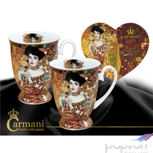Porcelán lábasbögre szett 2db-os Klimt: Adele Bloch porcelán