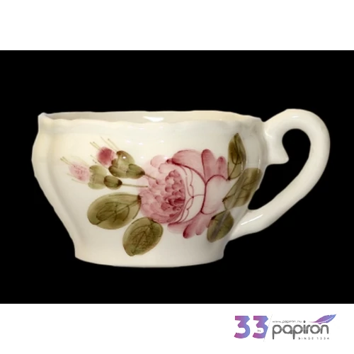 Csésze teás Porcelán 3dl Romantik rózsás kézzel festett