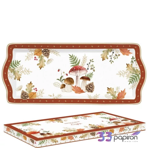 Porcelán tálca Autumn Breeze 35x15cm dobozban