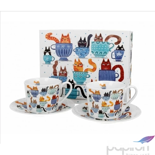 Porcelán csésze +alj 230 ml 2 személyes