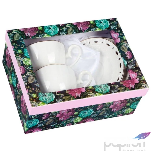 Porceláncsésze+alj 250ml Nina 2személyes dobozban