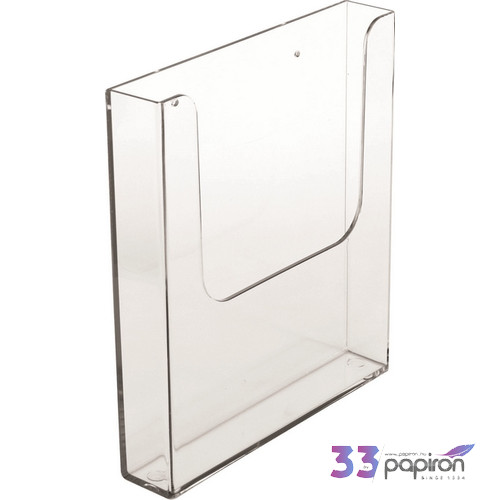 Prospektustartó A4, fali áttetsző színtelen 4180X, 225x245x33mm 1zsebes prospektustartók