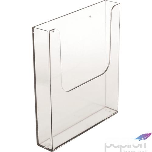 Prospektustartó A4, fali áttetsző színtelen 4180X, 225x245x33mm 1zsebes prospektustartók