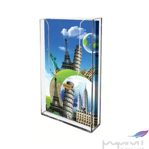 Prospektustartó la/4 fali 105x161x33 mm, 1 rekeszes 1/3 A4-es prospektusokhoz.