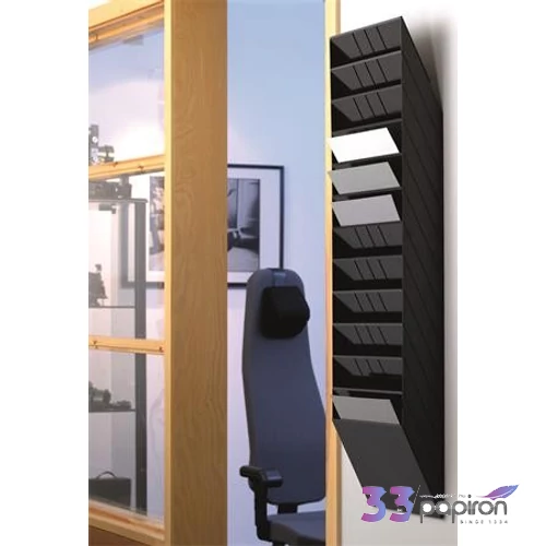Prospektustartó fali álló A4 DURABLE FLEXIBOXX 12 fekete