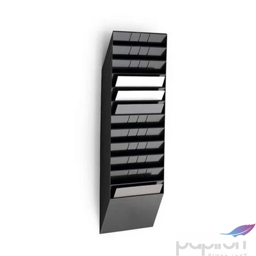 Prospektustartó fali fekvő A4 DURABLE FLEXIBOXX 12 fekete