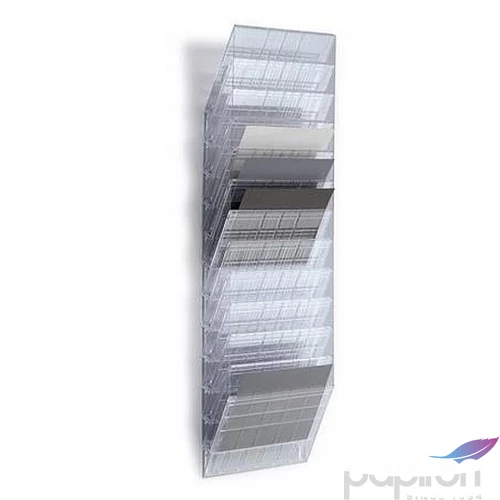 Prospektustartó fali fekvő A4 DURABLE FLEXIBOXX 12 áttetsző