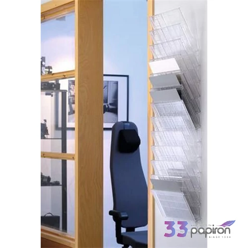 Prospektustartó fali fekvő A4 DURABLE FLEXIBOXX 12 áttetsző