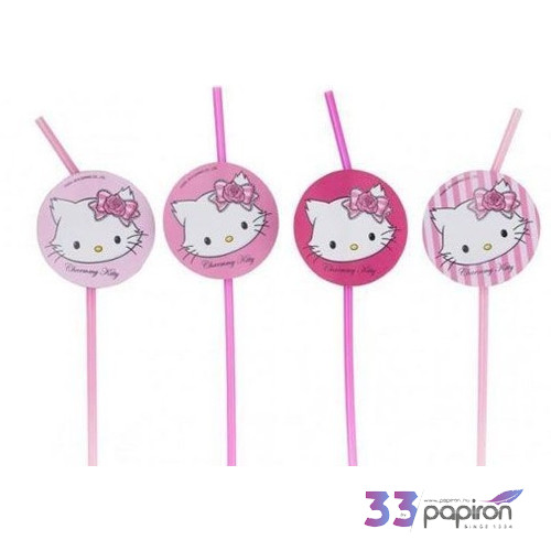 Party szívószál 8db/cs Charmmy Kitty R551730