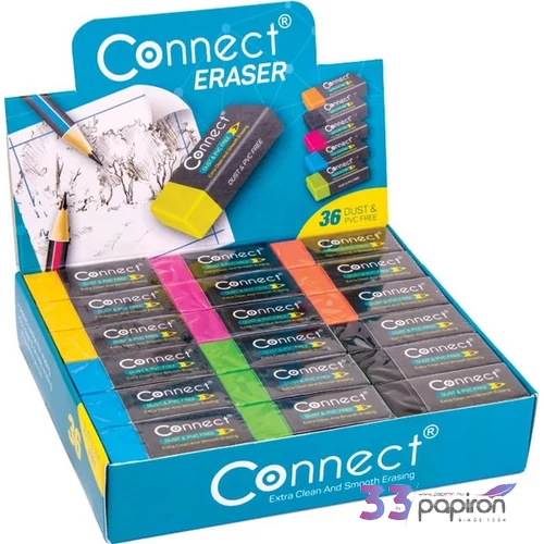 Radír Connect plasztik 6 szín