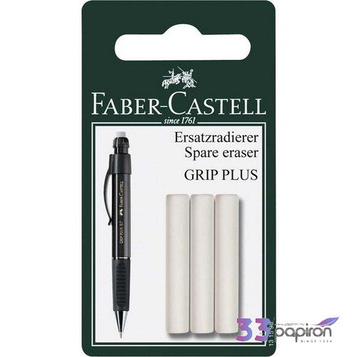 Faber-Castell radír Grip plus ceruzához 3db-os prémium minőségű termék 131598