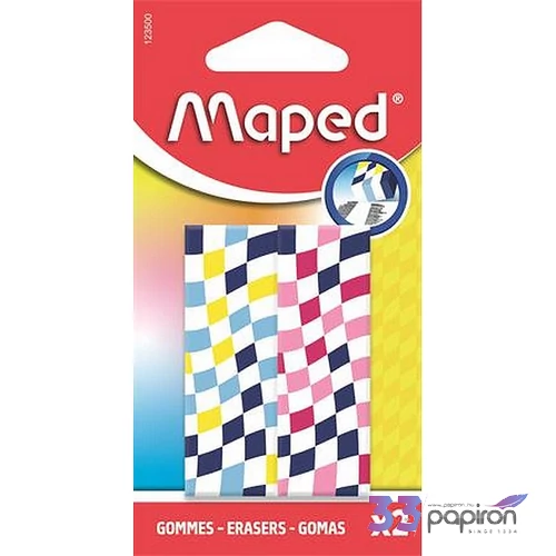 Radír kockamintás MAPED „Checkerboards” vegyes minták 2 db