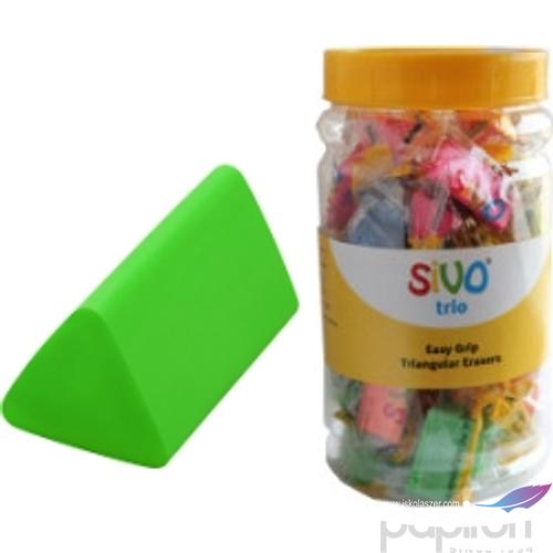 Radír SiVO Neon Trio precizítást-fogást könnyítő forma Neon Trio Triangular Eraser