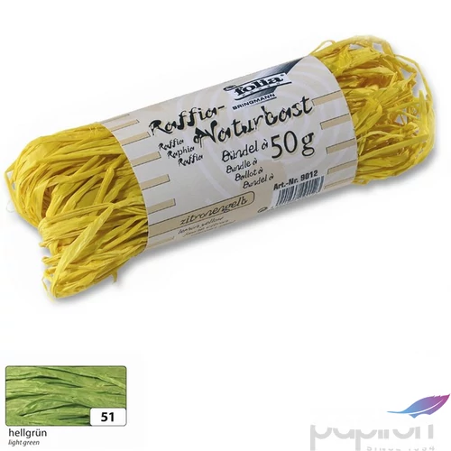 Raffia Folia csomag. Natural, 50g világos zöld 