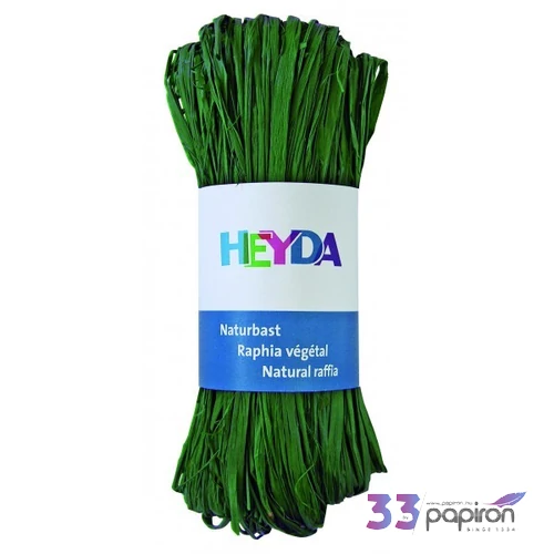 Raffia Heyda 50g természetes anyagból sötét zöld 204887797