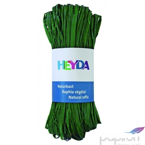 Raffia Heyda 50g természetes anyagból sötét zöld 204887797