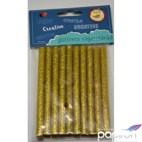Ragasztópisztolyba ragasztórúd arany csillámos patron db-os 7,5x100mm