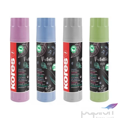 Ragasztóstift 20g Kores metál színű tokban, Metallic Style