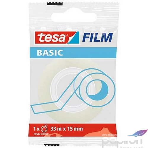 Ragasztószalag 15mmx33m TESA Basic átlátszó