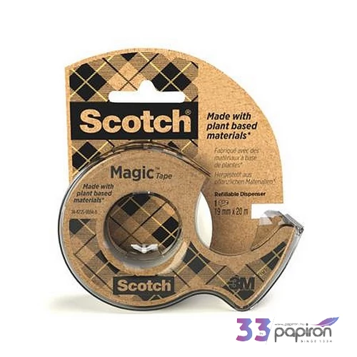Ragasztószalag 3M Scotch adagolón, 19 mm x 33 m, környezetbarát Magic, áttetsző