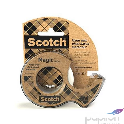 Ragasztószalag 3M Scotch adagolón, 19 mm x 33 m, környezetbarát Magic, áttetsző