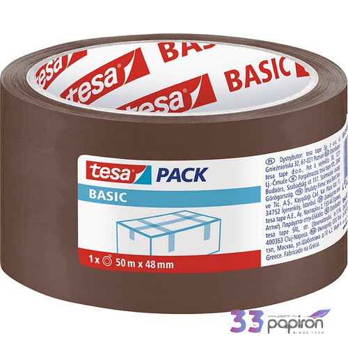 Ragasztószalag 48mmx50m TESA barna,58573, 4280-10 TESApack Basic 58573-00000