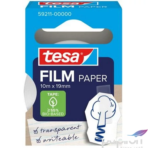 Ragasztószalag Tesa írható, papír, 19 mm x 10 m Tesafilm, átlátszó