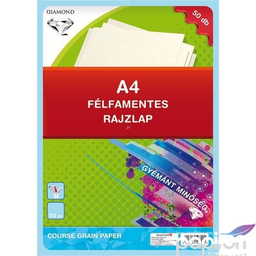 Rajzlaptömb A4 félfamentes Gyémánt 50 ív/csom. iskolai rajzlap Lizzy kollekció
