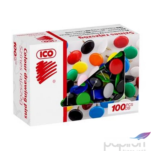 Rajzszeg színesfejű ICO 100db-os 