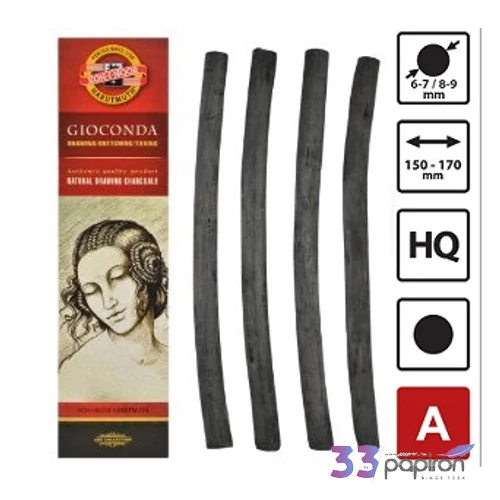 Rajzszén Gioconda 8622 Koh-I-Noor 6db/doboz természetes szén Művészeti termék